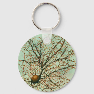 hippocampal neuron green - Keychain