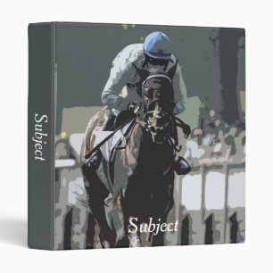 Hippocampe Avec Jockey En Classeur Bleu