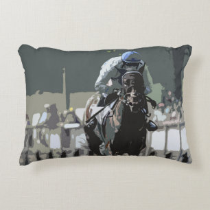 Hippocampe Avec Jockey En Coussin Accent Bleu