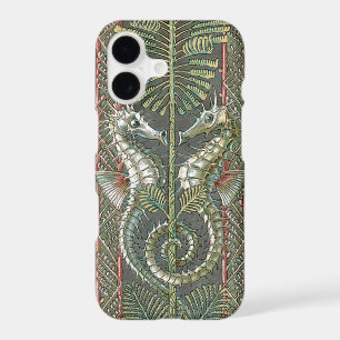 Hippocampes et algues, Art Nouveau Vintage