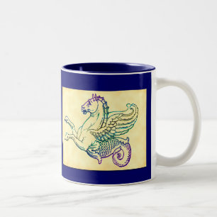 Hippocampus Sea Horse Art Vintage Café Mug