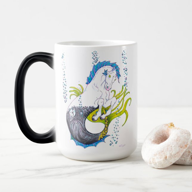 Hippocampus (skull) magic mug (With Donut)
