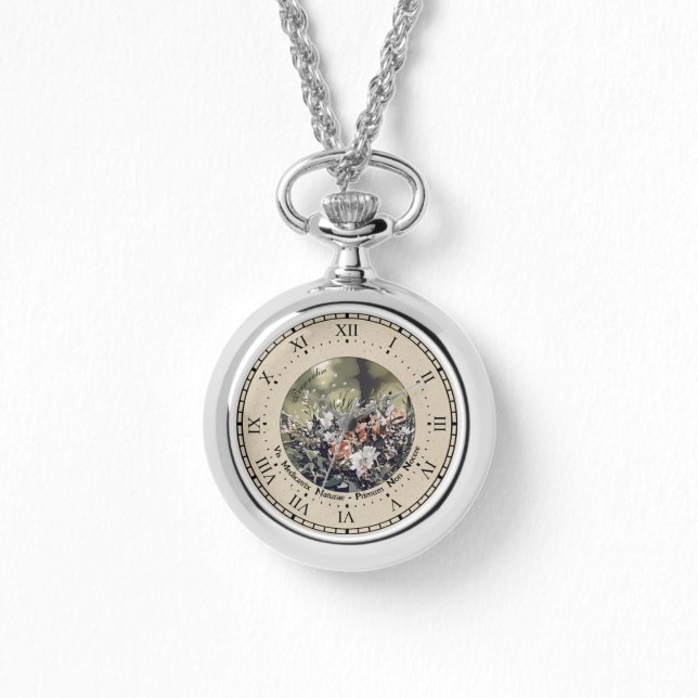 Hippocrate ne pas nuire Citer Collier FloralMontre (Recto)