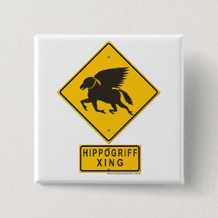 Hippogriff XING 2 Inch Square Button