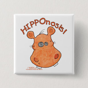 HIPPOnosis! 2 Inch Square Button