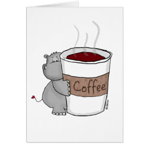 Hippopotame avec du café