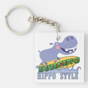 Hippopotame de surfer