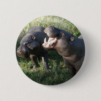 Hippopotamus 2 Inch Round Button