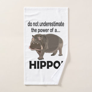 Hippopotamus Animal Funny Hippo Hand Towel