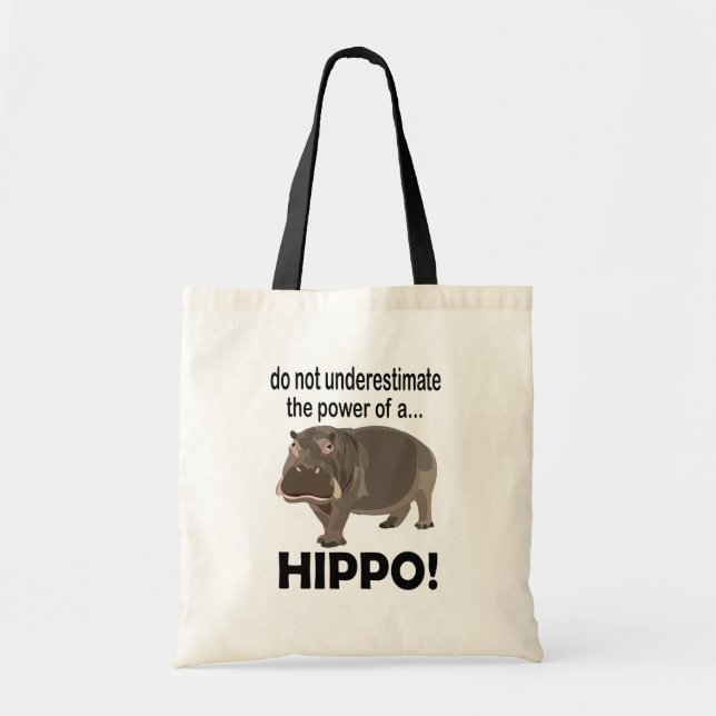 Hippopotamus Animal Funny Hippo Tote Bag (Front)