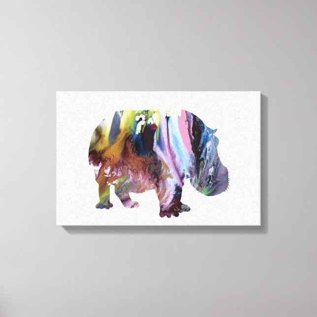 Hippopotamus Canvas Print (Front)