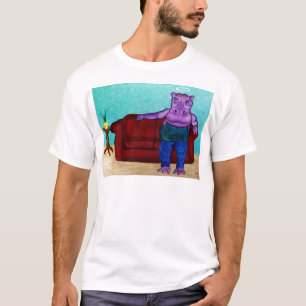 Hippopotamus Cartoon T-Shirt
