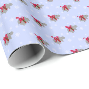 Hippopotamus Christmas Gift Wrap Wrapping Paper