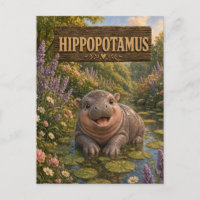 Hippopotamus Cute Baby Storybook Nursery Animal