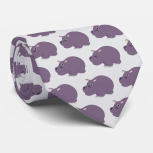 Hippopotamus Design Tie