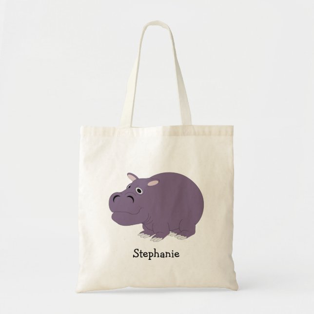 Hippopotamus Design Tote Bag (Front)