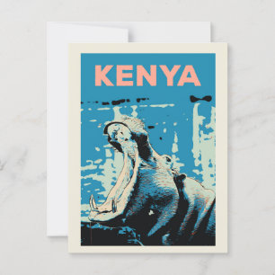 Hippopotamus from Kenya Postcard