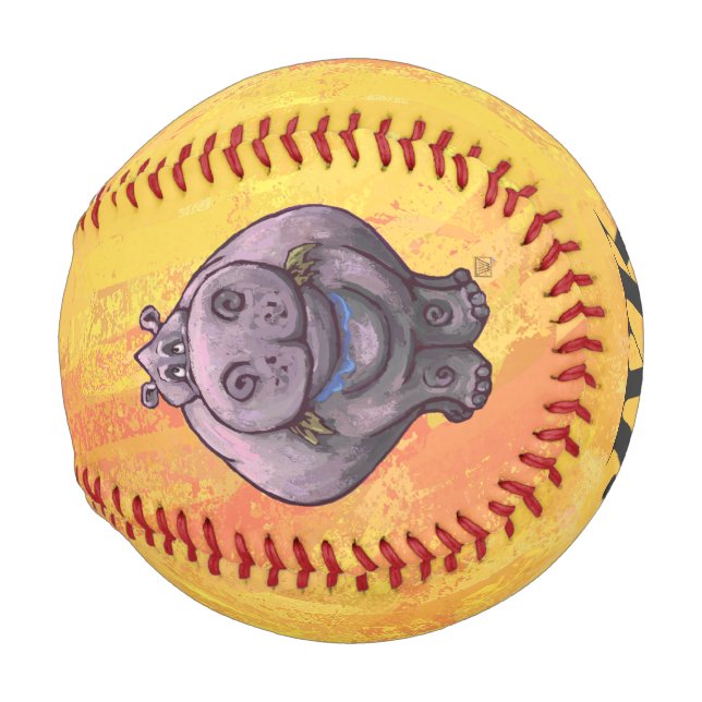 Hippopotamus Gifts & Accessories Baseball (Front Right)