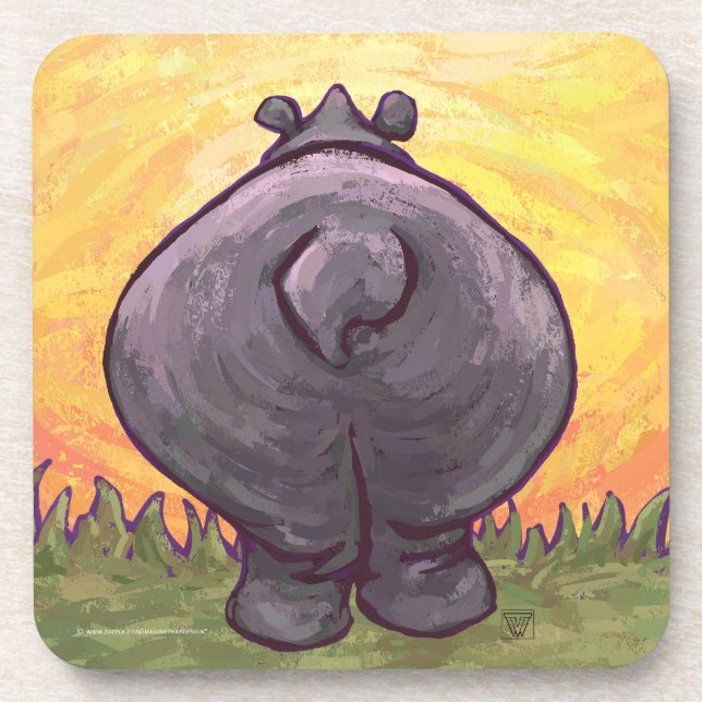 Hippopotamus Gifts & Accessories Coaster (Front)