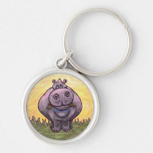 Hippopotamus Gifts & Accessories Keychain (Front)