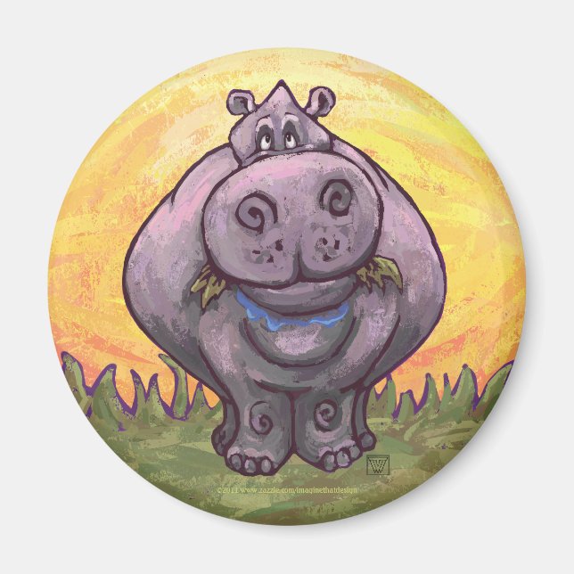 Hippopotamus Gifts & Accessories Magnet (Front)