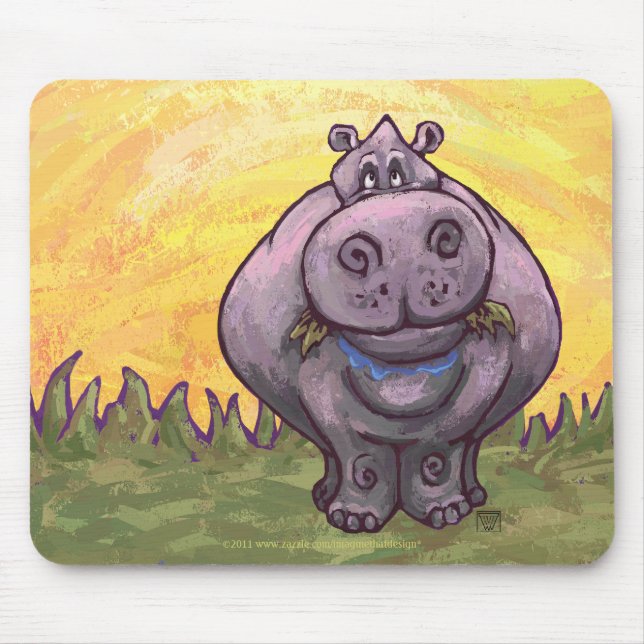 Hippopotamus Gifts & Accessories Mouse Pad (Front)