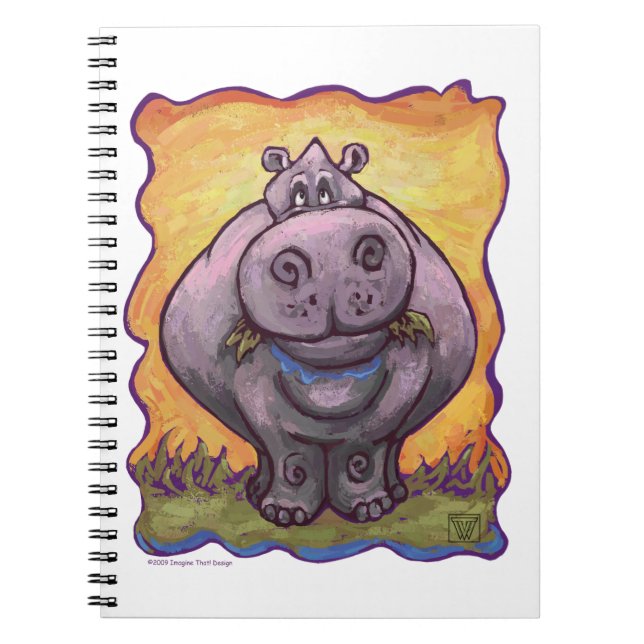 Hippopotamus Gifts & Accessories Notebook (Front)