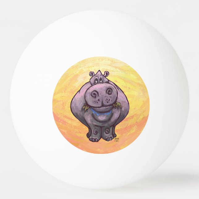 Hippopotamus Gifts & Accessories Ping Pong Ball (Back)