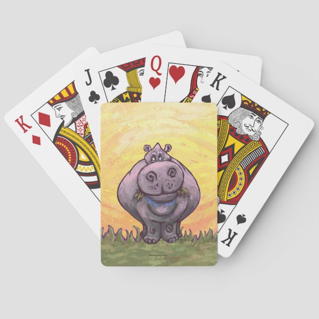 Hippopotamus Gifts & Accessories Playing Cards (Back)