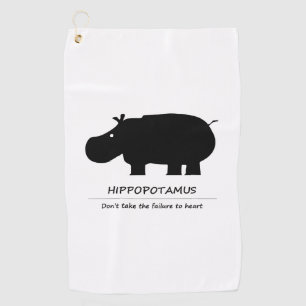 Hippopotamus Golf Towel