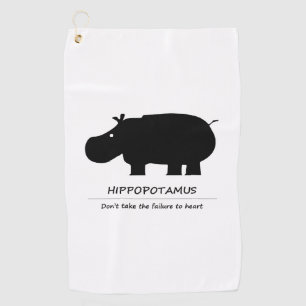 Hippopotamus Golf Towels