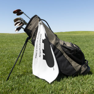 hippopotamus Golf Towels