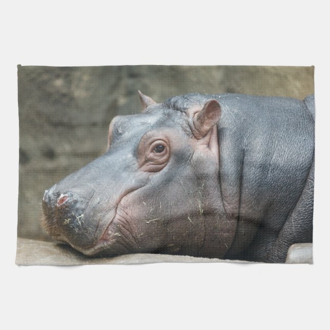 Hippopotamus hand towels (Horizontal)