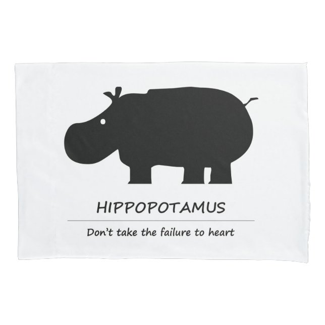 Hippopotamus (hippopotamus) pillowcase (Front)