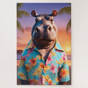 Hippopotamus Holiday Jigsaw Puzzle