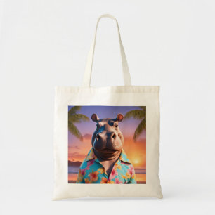 Hippopotamus Holiday Tote Bag
