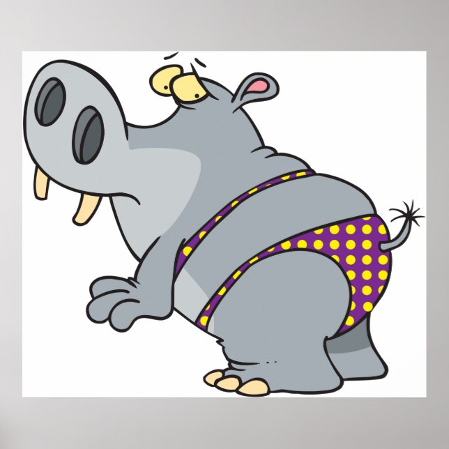 Hippopotamus In A Bikini Poster (Front)