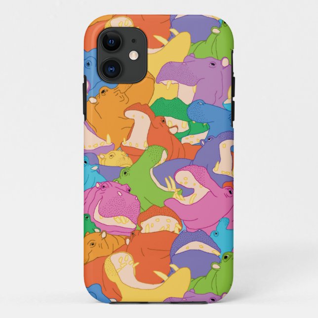 Hippopotamus iPhone Shell Case-Mate iPhone Case (Back)