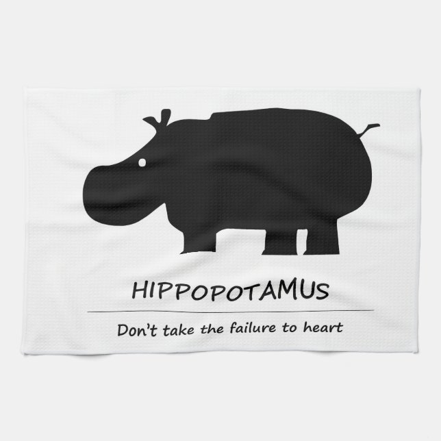 Hippopotamus Kitchen Towel (Horizontal)