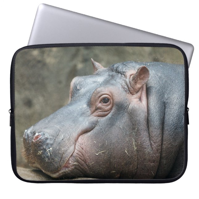 Hippopotamus laptop sleeves (Front)