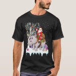 Hippopotamus Lover Xmas Santa Riding Hippo Christm T-Shirt<br><div class="desc">Hippopotamus Lover Xmas Santa Riding Hippo Christmas</div>