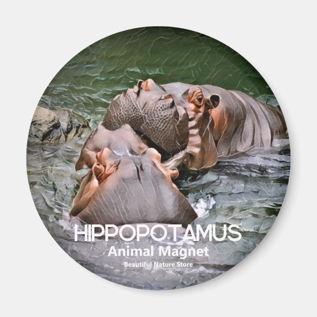 Hippopotamus Magnet (Front)