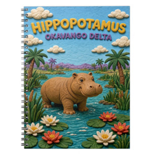 Hippopotamus Okavango Delta Modern KlayKoo Notebook