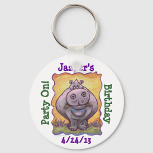 Hippopotamus Party Centre Keychain