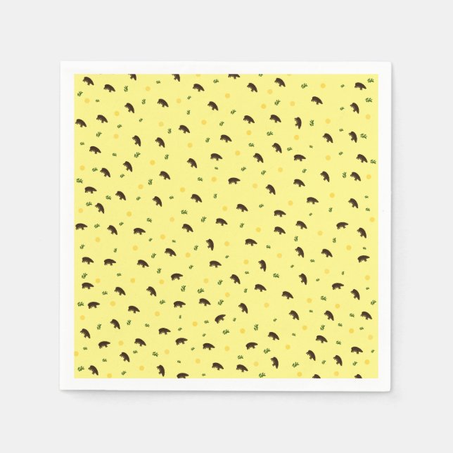 Hippopotamus pattern napkin (Front)