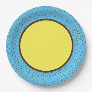 Hippopotamus pattern paper plate