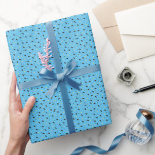 Hippopotamus pattern wrapping paper