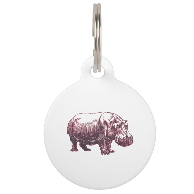 Hippopotamus Pet Tag (Front)