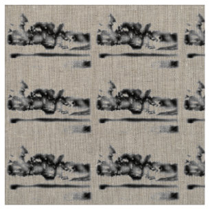Hippopotamus Photo African Wildlife Abstract Art Fabric