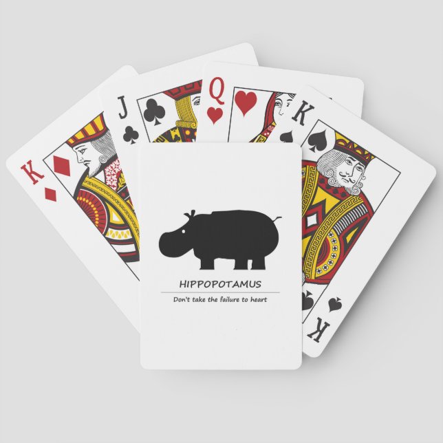 hippopotamus playing cards (Back)